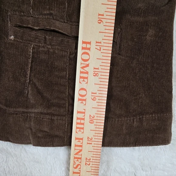 Nori Vintage Y2K Brown/Beige Corduroy Hoodie/Zip Up Blazer Size 1 Buttons - Picture 12 of 13